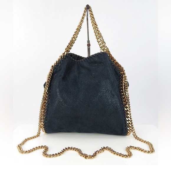 Stella McCartney Black and Gold Chain Shoulder Bag - Picture 3 of 15